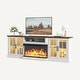 preview thumbnail 35 of 52, 98" Farmhouse TV Stand with 36" Fireplace for TVs up to 100"