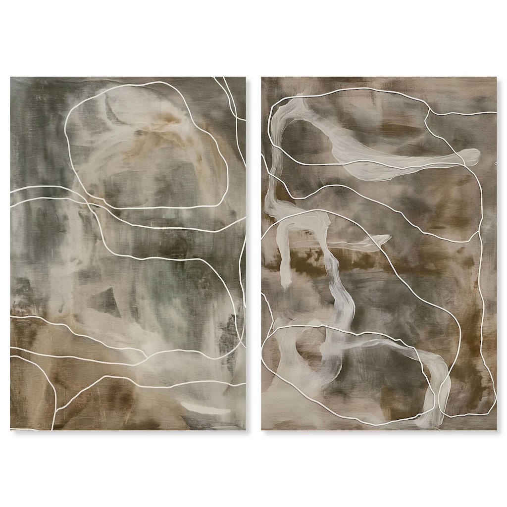 Shiftin Strata Set Canvas Set of 2 by Art Remedy, Gallery Wrapped