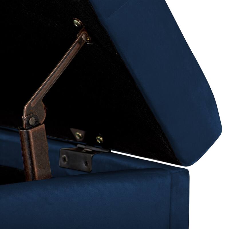 Velvet Storage Ottoman