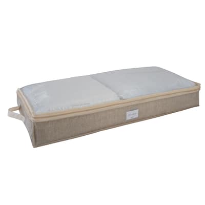 Simplify Under the Bed Storage Bag in Faux Jute - L40x W18x H6