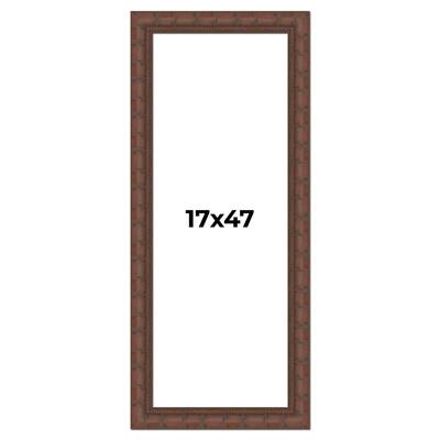 17x47 Frame Pewter Solid Wood Picture Frame Width 1.625 Inches | Interior Frame Depth 0.6875 Inches