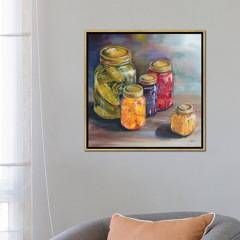 iCanvas "Canning Jars" by Kristine Kainer Framed