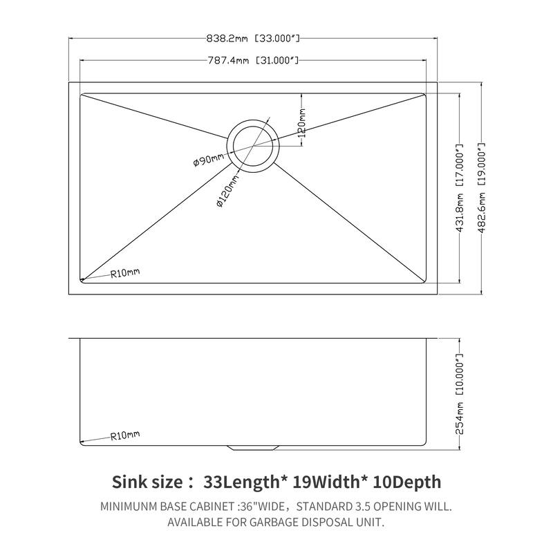 Undermount Stainless Steel Kitchen Sink 16 Gauge 10 Inch Deep Single Bowl Kitchen Sink Basin