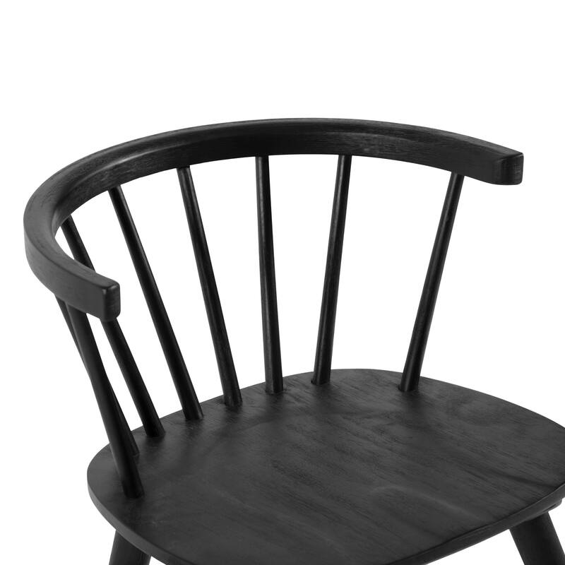 Furniture of America Galgary Mid-Century Modern Rounded Spindle Back Wood Dining Chairs (Set of 2)