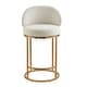 preview thumbnail 30 of 51, Spruce & Spring Chloe Upholstered Swivel Counter Bar Stool with Metal Frame and Arched Back