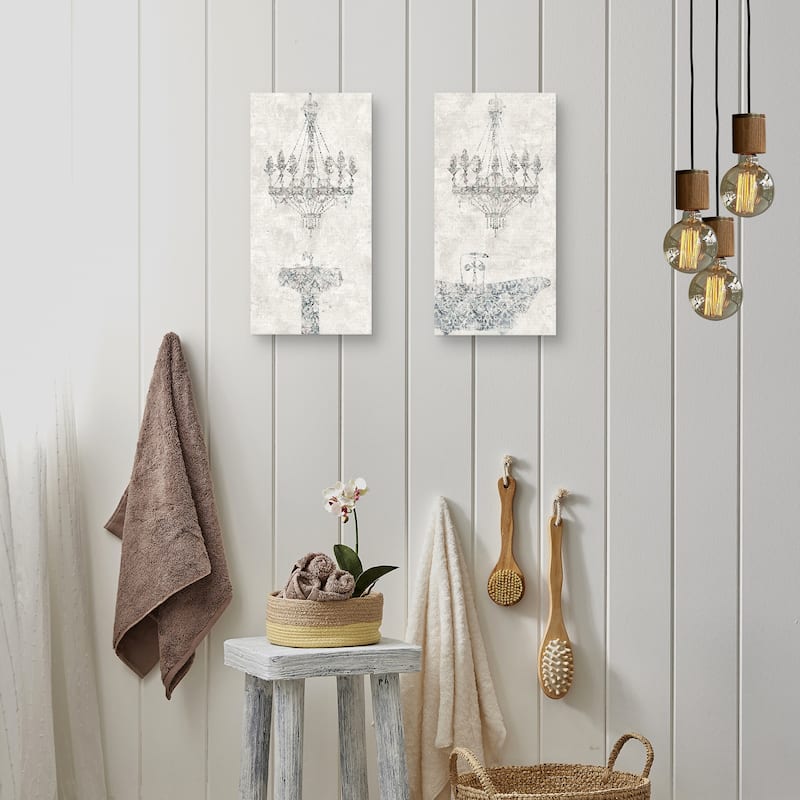 Taupe Bath I, Taupe Bath II by Design Lab Canvas Art Prints