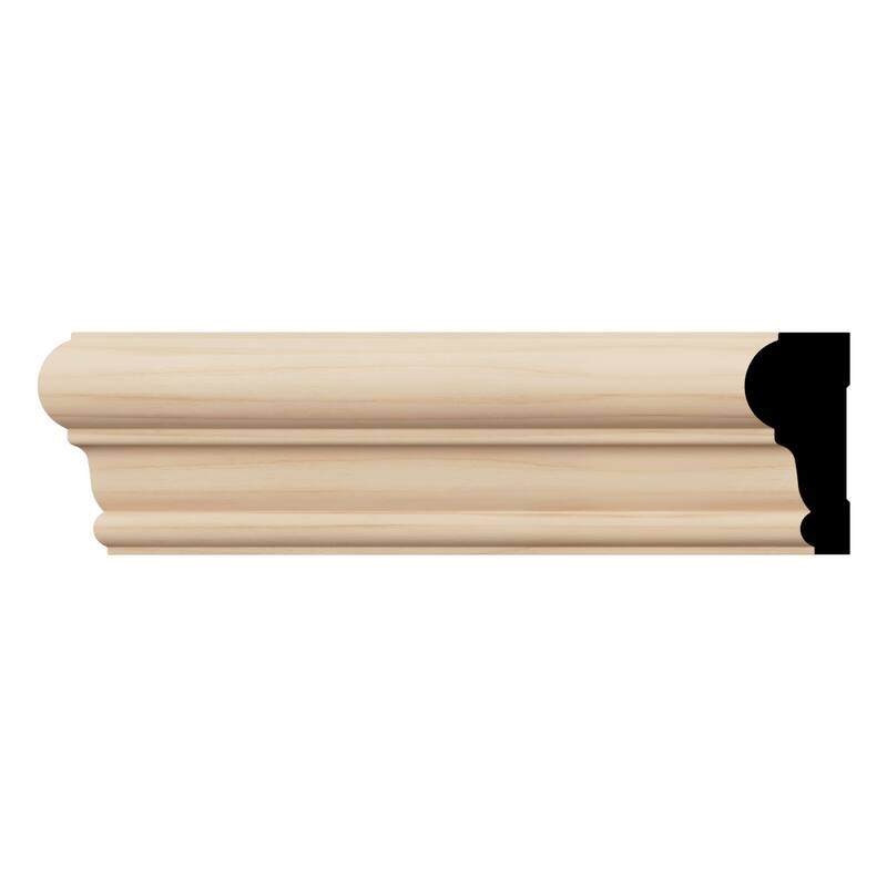 WM392 1-in D x 2-3/8-in W x 96-in L Americraft Solid Hardwood Stain Grade Chair Rail Moulding - Alder