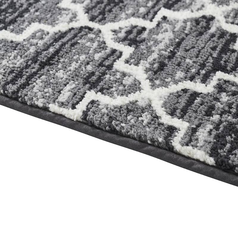 Better Trends Savio Collection 3 Pc Set Bathroom Rug - 100% Micro Polyester with Gel Foam Backing, Machine Washable Bath Mat