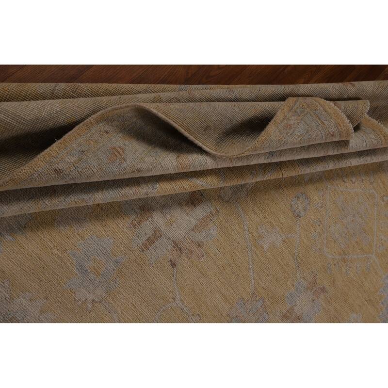 Vegetable Dye Oushak Turkish Large Rug Handmade Oriental Wool Carpet - 10'5"x 13'10"