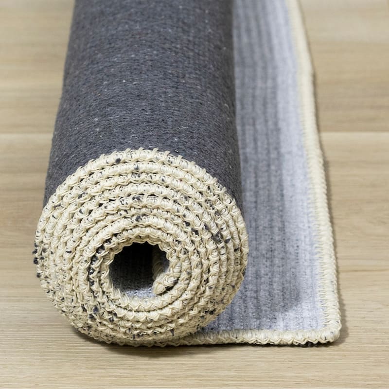 White Grey Passing Moons Printed Area Rug