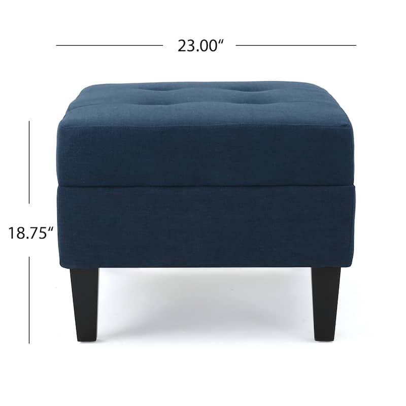 Tiernan Tufted Fabric Ottoman by Christopher Knight Home