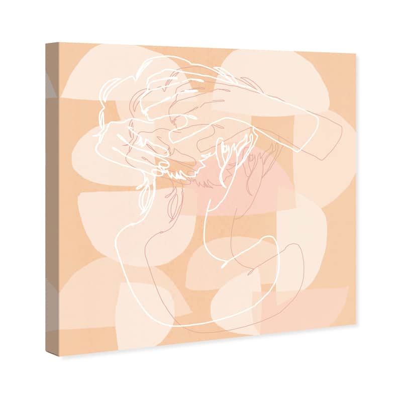 Wynwood Studio Canvas Abstract Tan Daydreams Pink and Light Pink Modern & Contemporary Wall Art Canvas Print