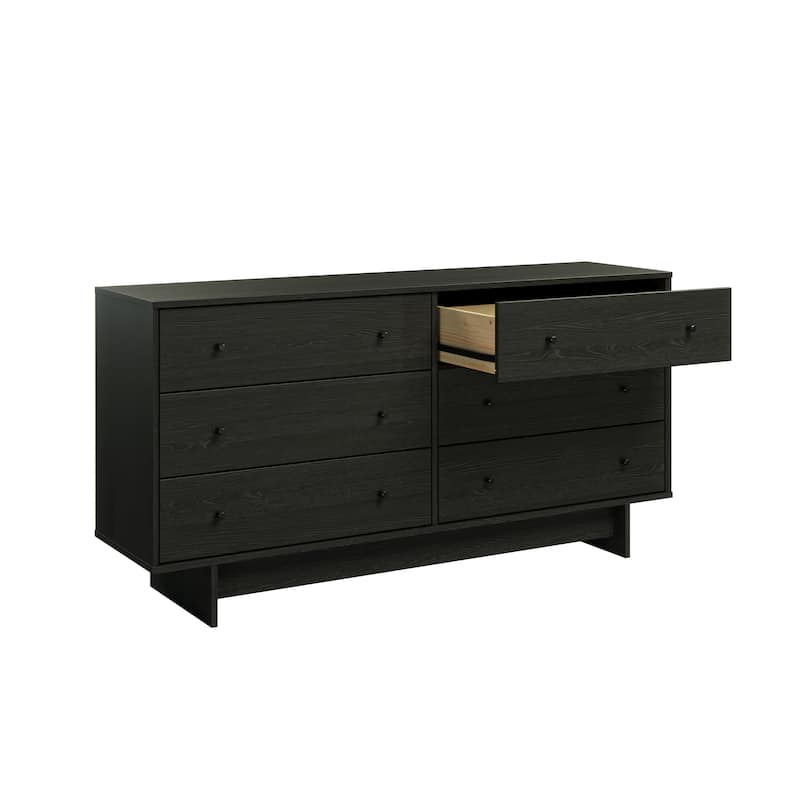 Prepac Finnley 6-Drawer 61" W Dresser, Modern Clothing Organizer for Home, Bedroom, Living Room