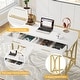 preview thumbnail 4 of 6, 41" Computer Desk with Two Drawers, Modern Study Writing Desk with Storage