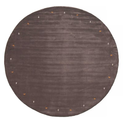 Kashkuli Gabbeh Grey Rug 9'9" x 9'6" - 9'9 x 9'6