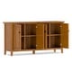 preview thumbnail 15 of 37, WYNDENHALL Halifax SOLID WOOD 66" Wide Transitional Wide 4Door Storage Cabinet - 18"d x 66" w x 34"h