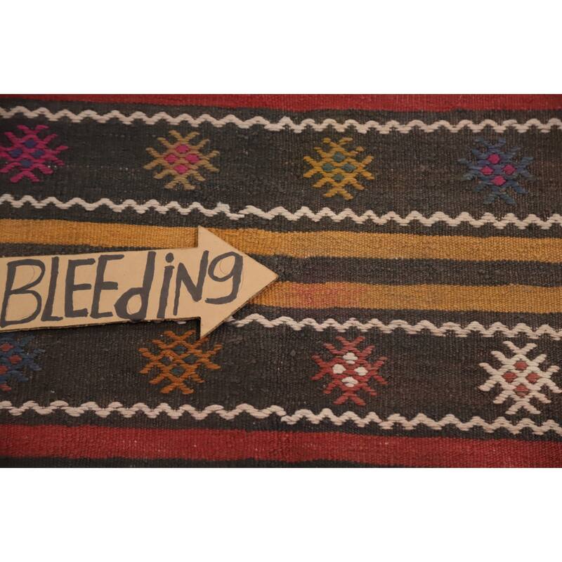 Hand Woven Oriental 100% Wool Carpet Southwestern Tribal Multi-Colored Kilim Area Rug - 9' 4'' X 5' 3''