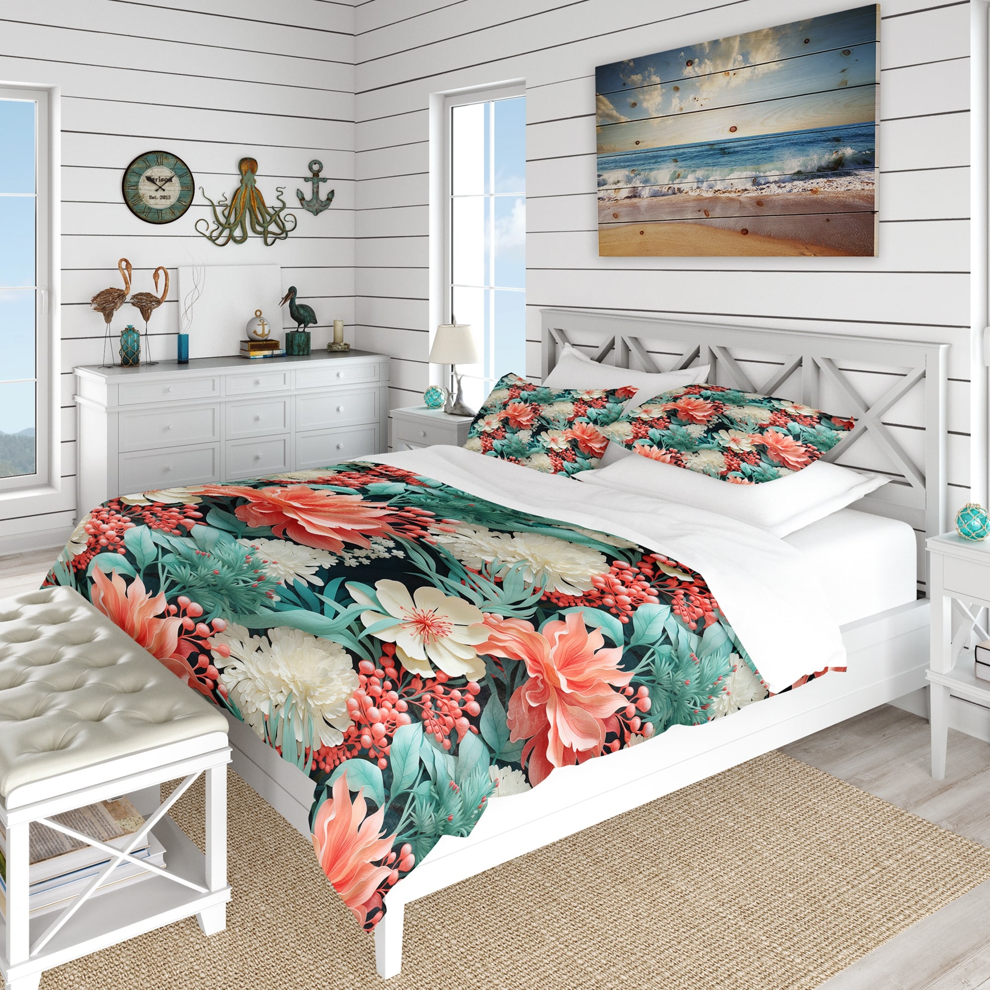 Fitted Sheet Bacati Sheet Sets Sheet Pillow Coral And Teal Crib