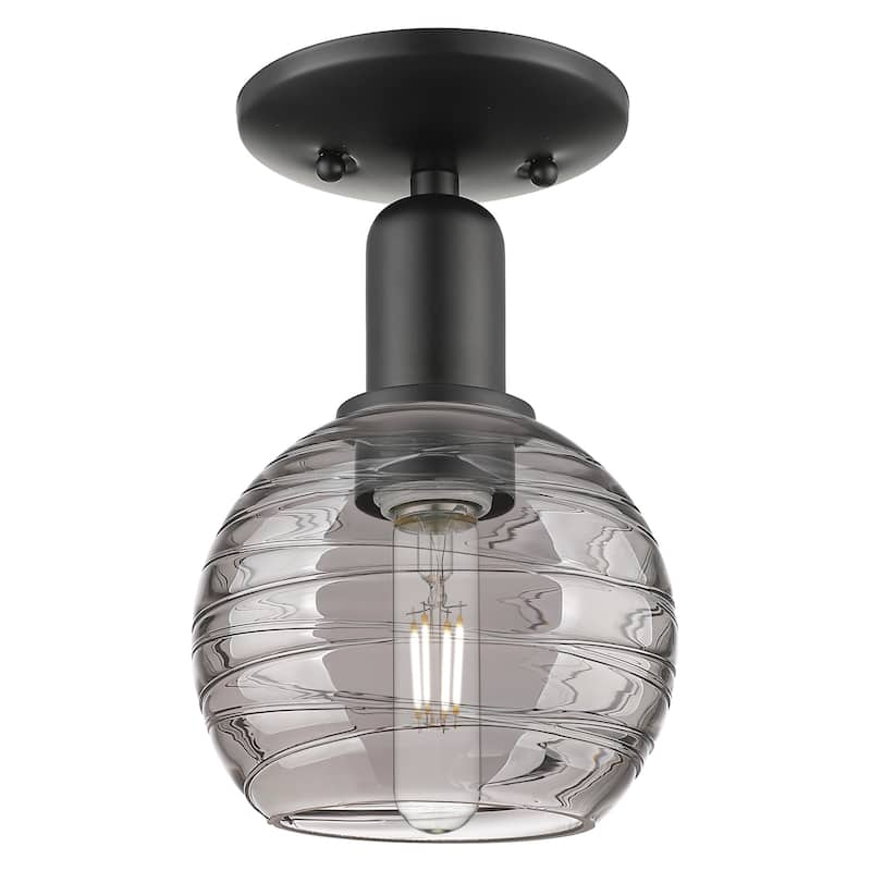 Innovations Lighting 716-1C-G1213-6SM Athens Deco Swirl 6" Wide - Matte Black