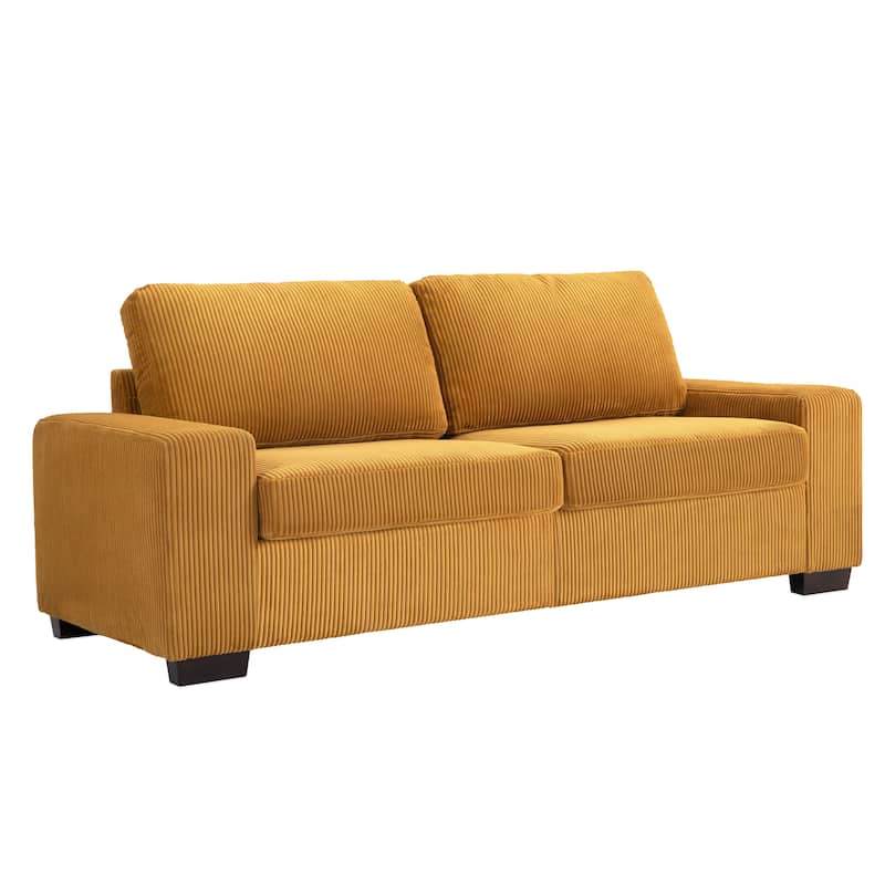 Modern 80" Upholstered Fabric 3-Seater Sofa
