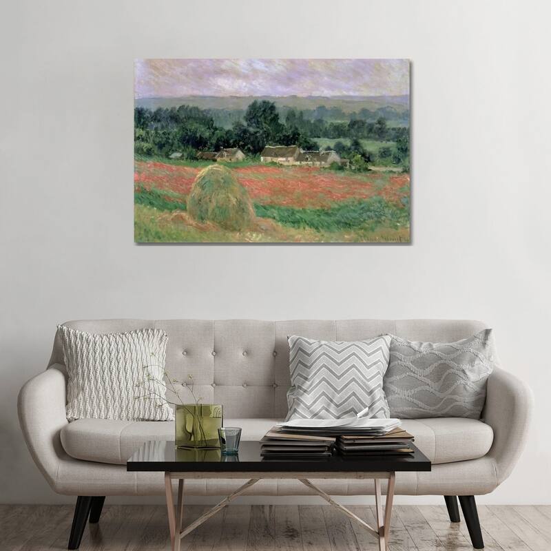 iCanvas "Haystack at Giverny, 1886 " by Claude Monet Canvas Print - 32x48x1.5