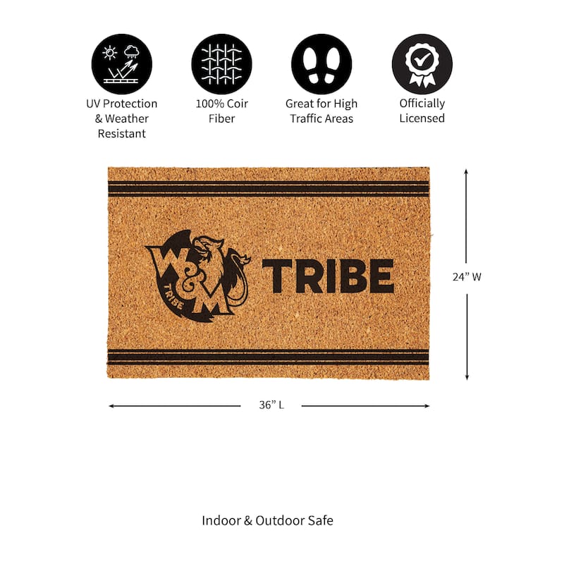 William & Mary Monochrome Indoor/Outdoor Coir Door Mat