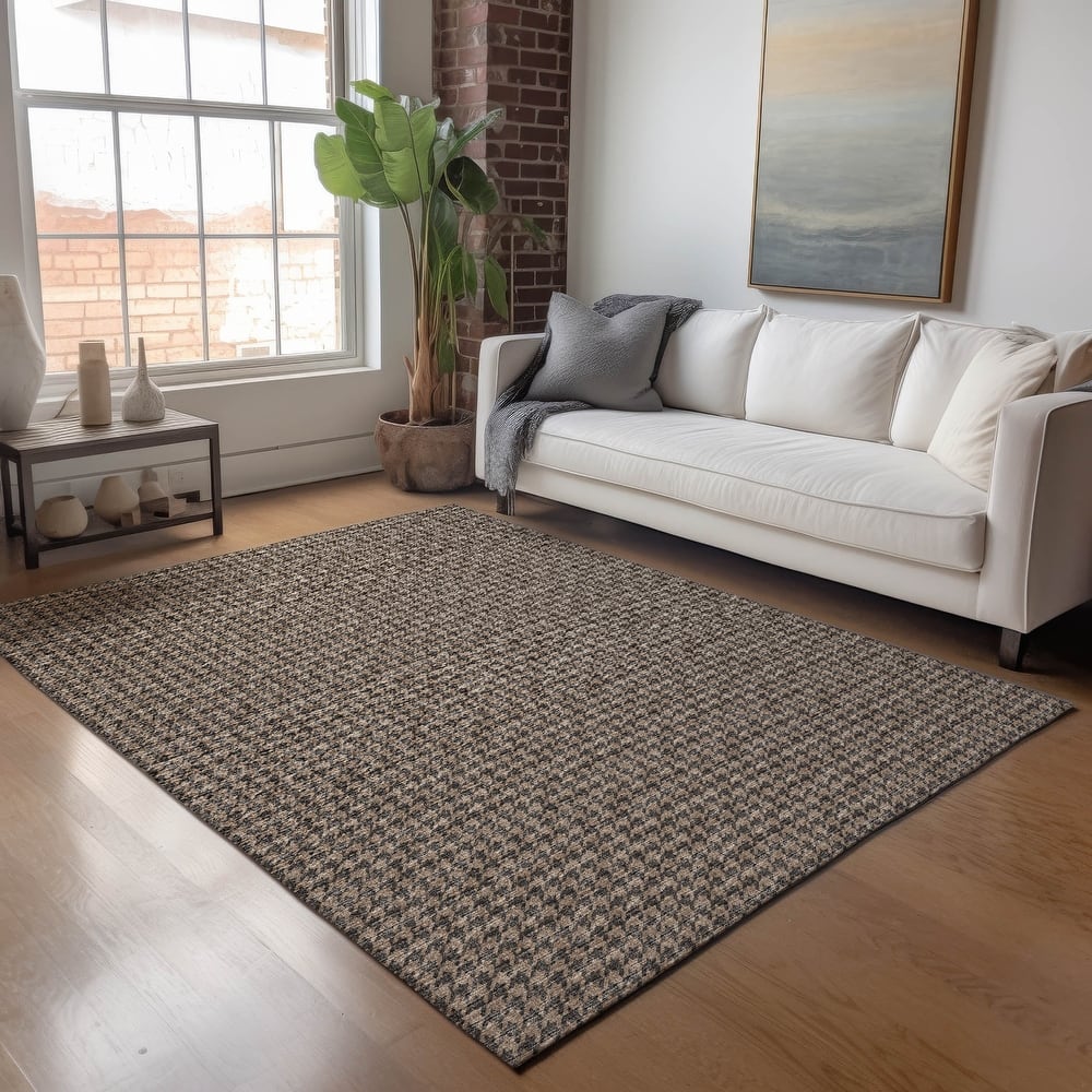 Premium Washable Super Soft Modern Houndstooth Mayfield Rug