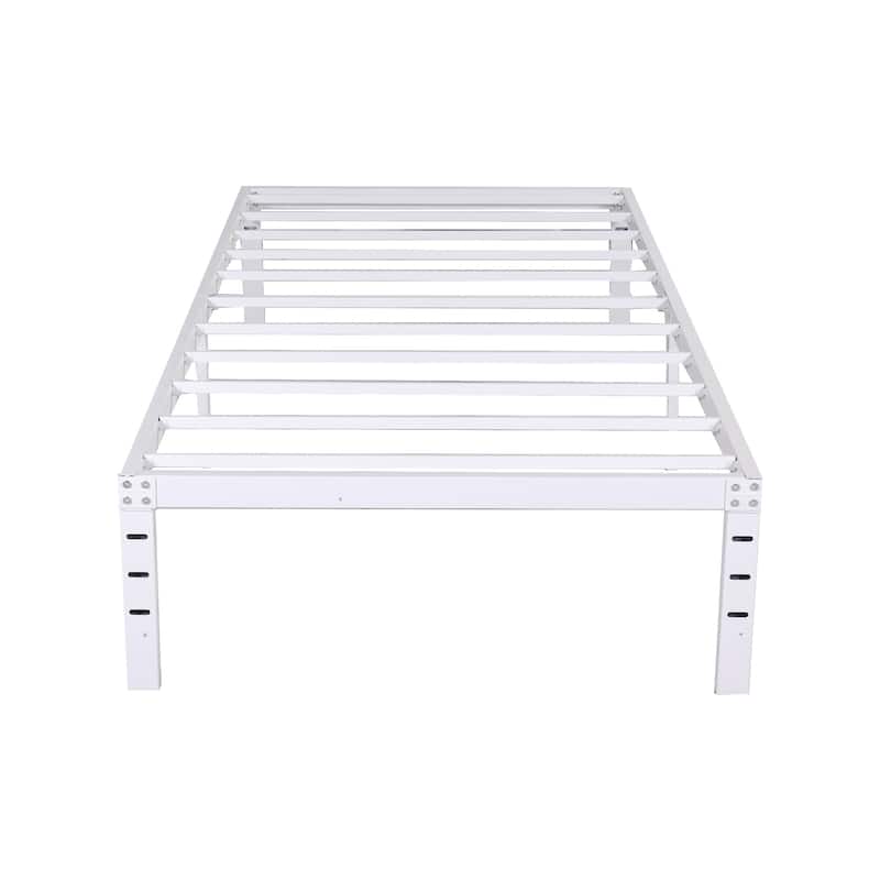alazyhome 14 inch Metal Platform Bed Frame Steel Slat