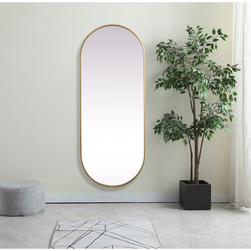 Elegant Lighting MR2A2460 Asha 24" W x 60" H Oval Framed Bathroom