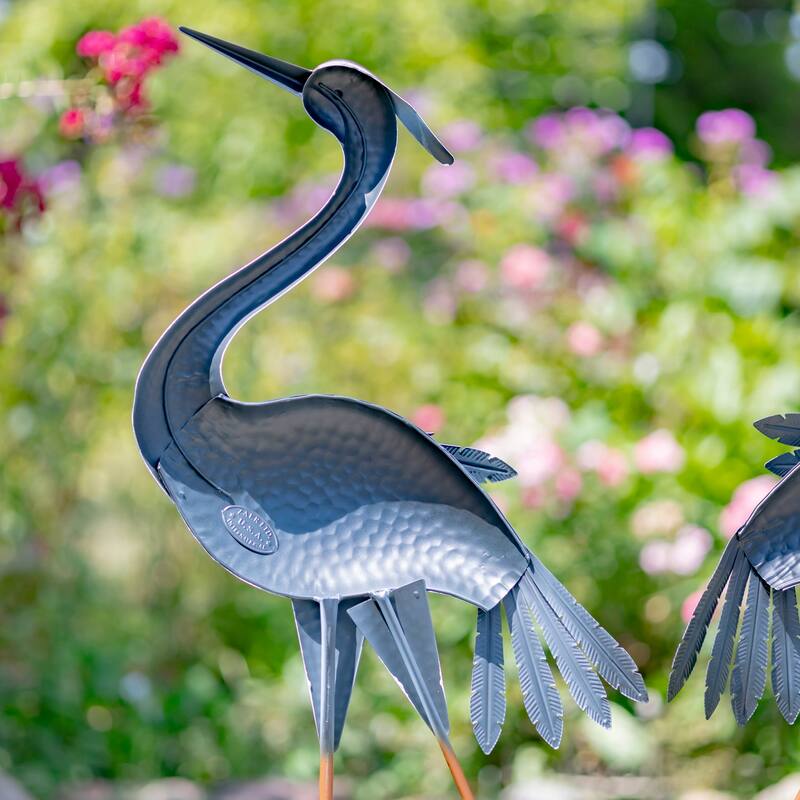 Set of 6 Assorted 43" Tall Iron Bird Garden Stakes