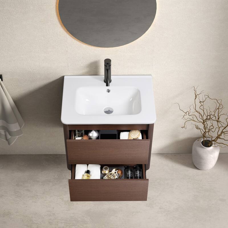 Ceramic Bathroom Sink with Modern Minimalist Design