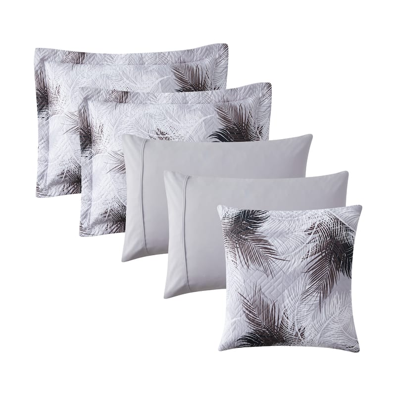 Empyrean Bedspread Coverlet Set - Summer Quilt with Fitted Sheet and Pillow Shams - All Season Printed Bedding Set