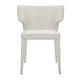 preview thumbnail 15 of 37, Extended Wingback Modern Dining Chair Ivory