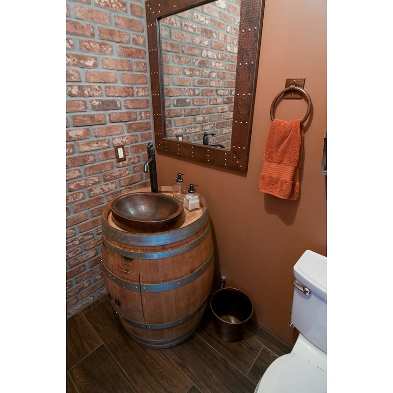 Hammered Copper Waste Bin / Trash Can in Oil Rubbed Bronze (TC11DB)