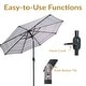 preview thumbnail 15 of 21, Sunnydaze Aluminum Outdoor Patio Umbrella with Tilt and Crank