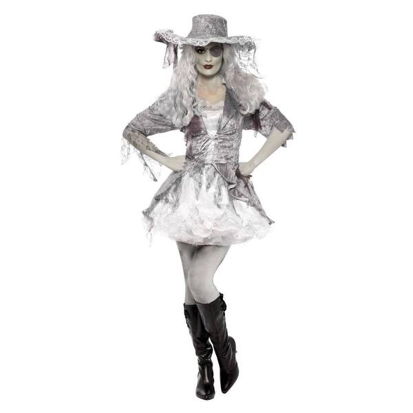Shop 49 White And Gray Ghost Ship Pirate Women Adult Halloween Costume Medium On Sale Overstock 29183432