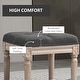 preview thumbnail 5 of 14, HOMCOM 15.75" Vintage Ottoman, Tufted Foot Stool with Upholstered Seat, Rustic Wood Legs for Bedroom, Living Room