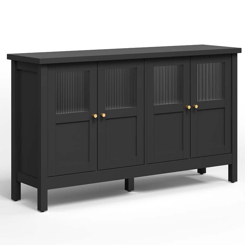 4-Door Storage Cabinet with Adjustable Shelves