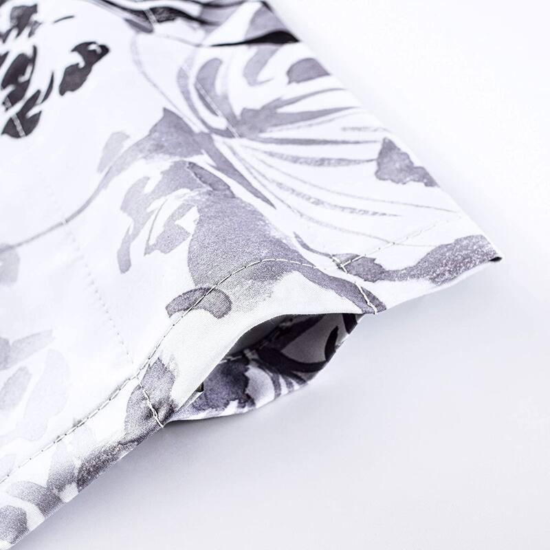 DriftAway Acacia Floral Blossom Watercolor Printed 100 Percent Blackout Thermal Insulated Window Curtain Valance 2 Pack