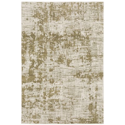Vista Home Vance Distressed Abstract Beige/Cream Area Rug