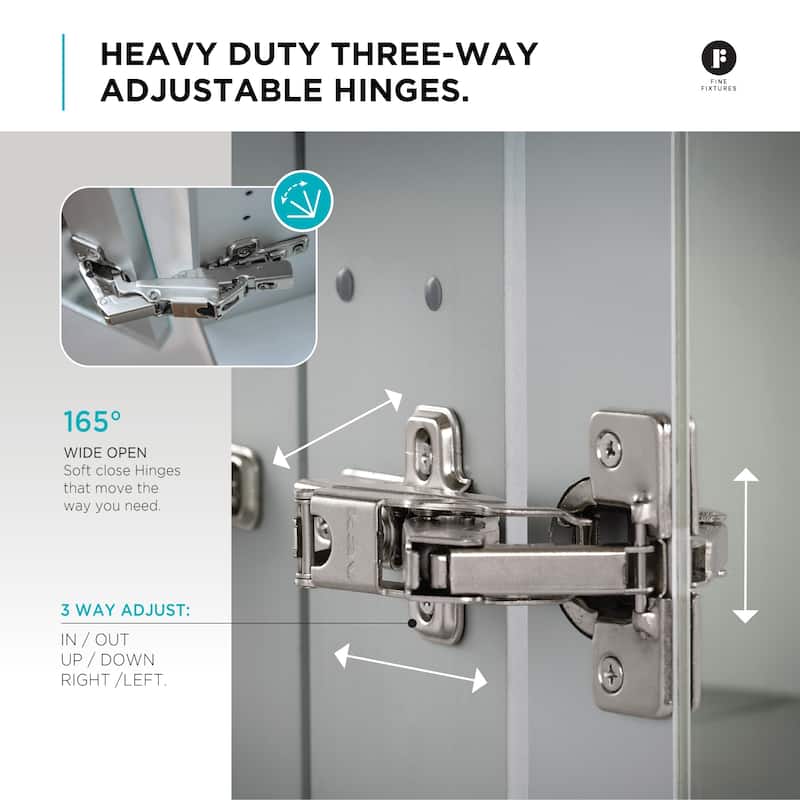 Bathroom Medicine Cabinet, Aluminum, Recessed/Surface Mount, Mirrored Interior w/LED