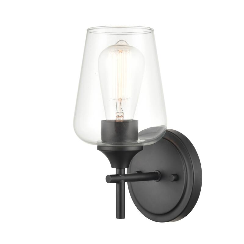 Millennium Lighting Ashford 1 Light Bathroom Wall Sconce with Clear Glass Shade in Multiple Finishes