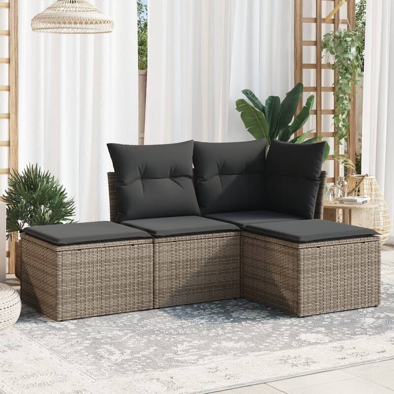 vidaXL Garden Sofa Set Gray - 21.7 x 21.7 x 14.6