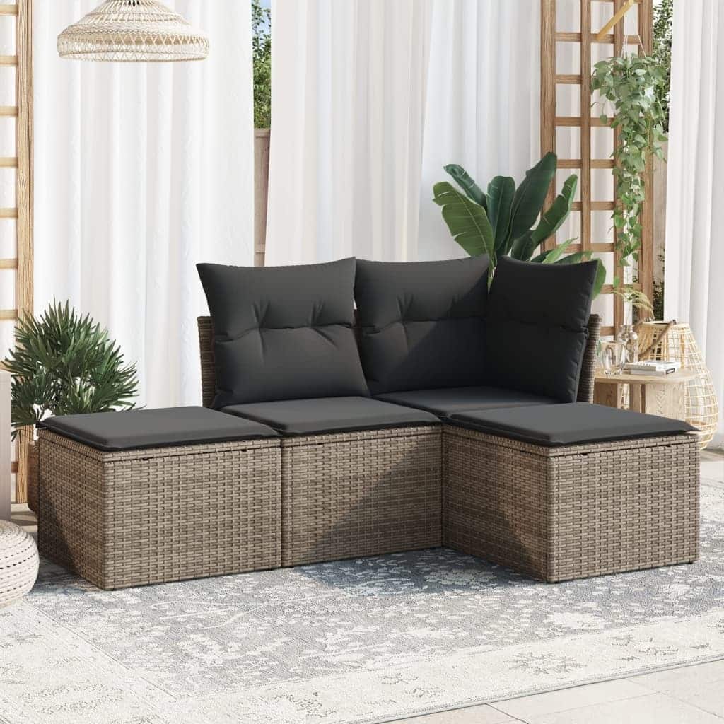 vidaXL Garden Sofa Set Gray - 21.7 x 21.7 x 14.6