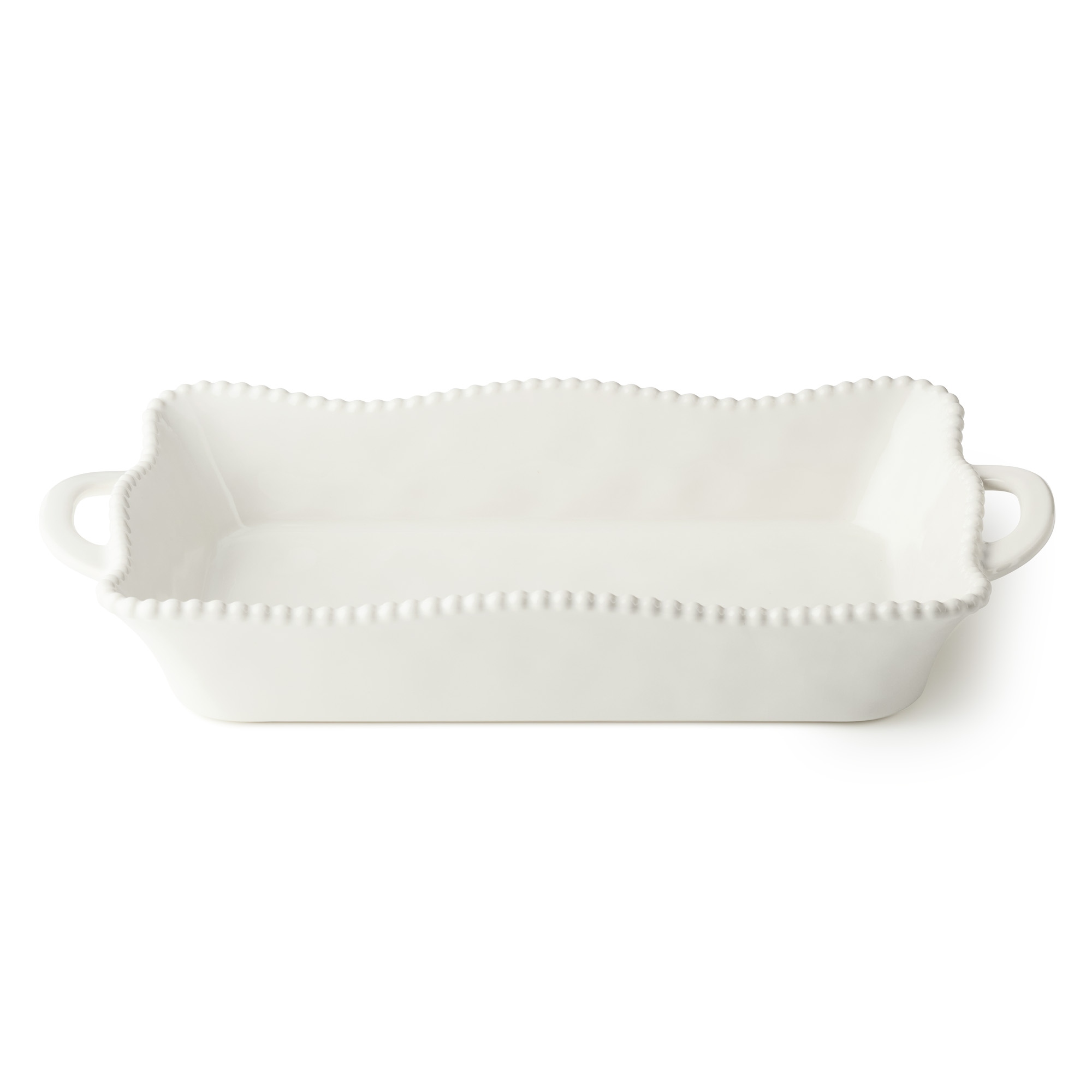 Certified International Perlette Cream Medium Rectagular Baker