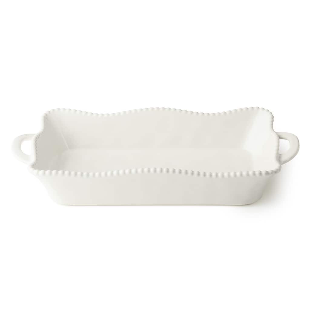 Certified International Perlette Cream Medium Rectagular Baker 16.25" x 8.5"