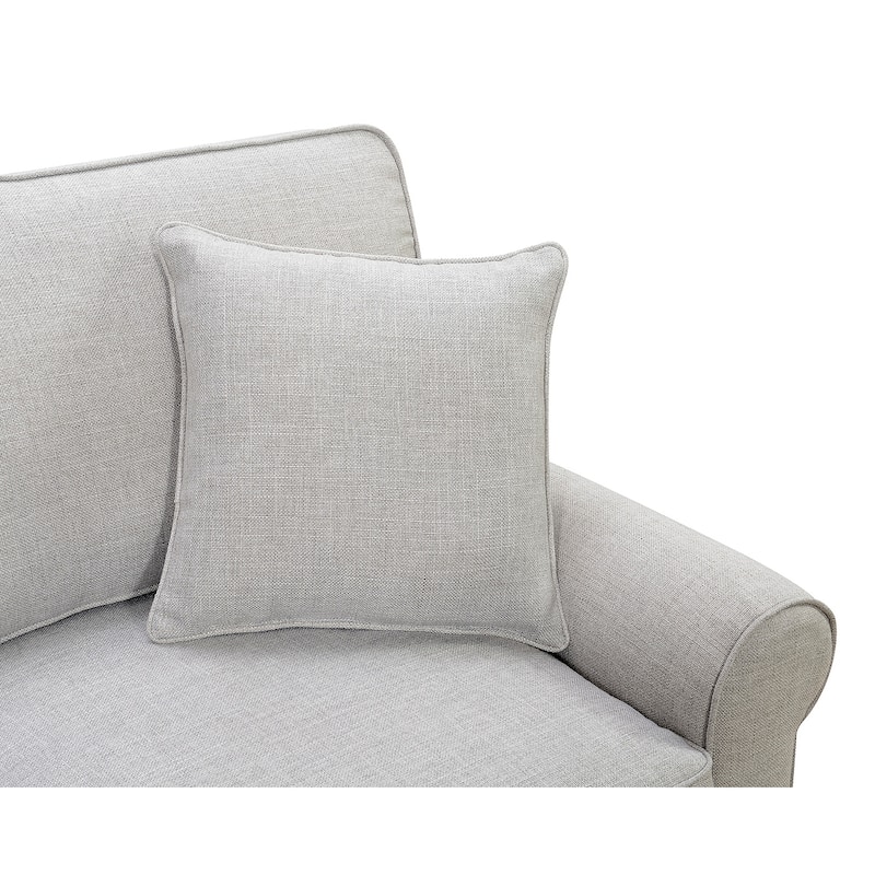 Serta Copenhagen 73" Sofa Couch for Two People, Pillowed Back Cushions and Rounded Arms, Durable Modern Upholstered Fabric