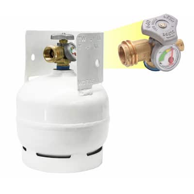 Flame King 3LB Steel Propane LP Tank Cylinder with Gauge & OPD Valves