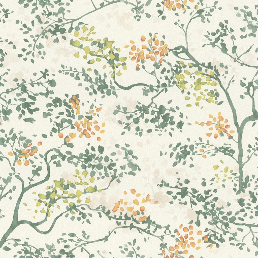 Rasch Elmslie Green Abstract Trees Wallpaper