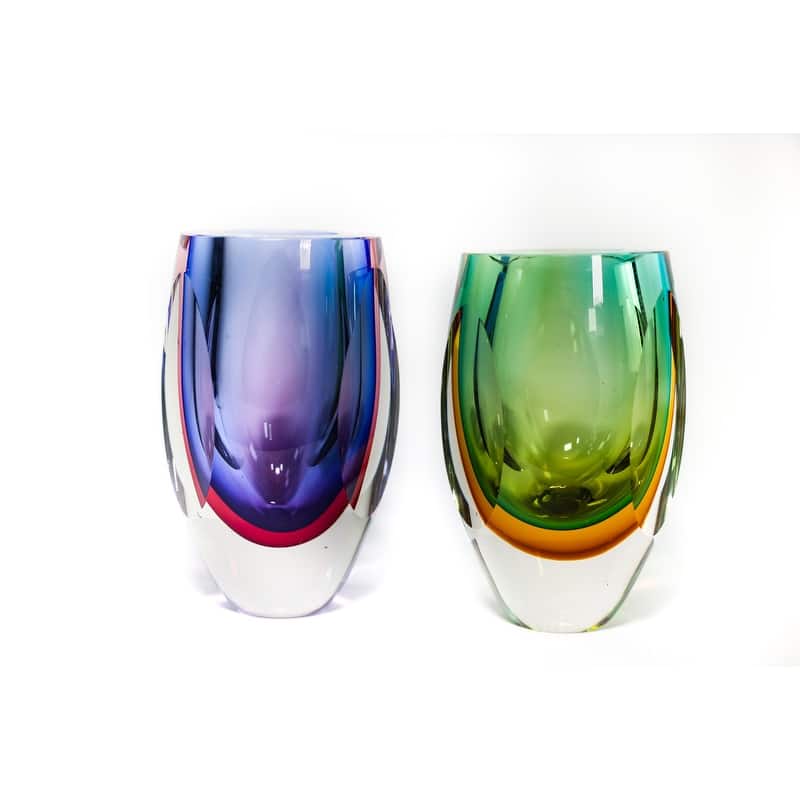 Essence Murano Style Art Glass Violet 6" Vase